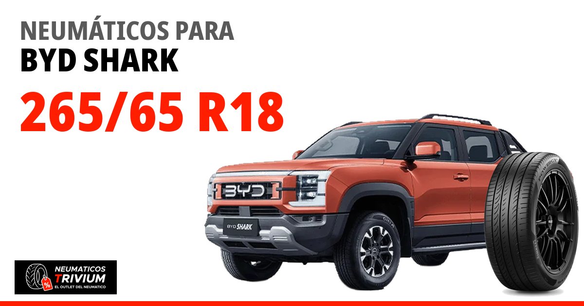 Neumáticos para BYD Shark: medida original y precios